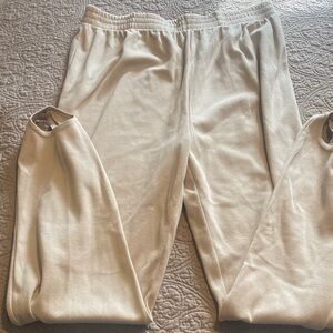 Two Twenty tan Lounge Pants with stirrups at bottom.  NWOT